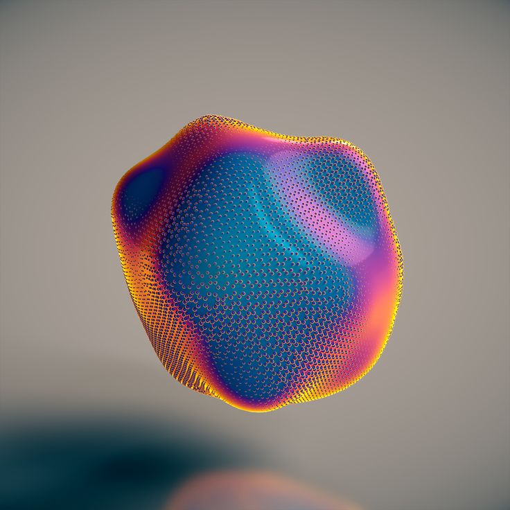 an abstract image of a blue and pink object