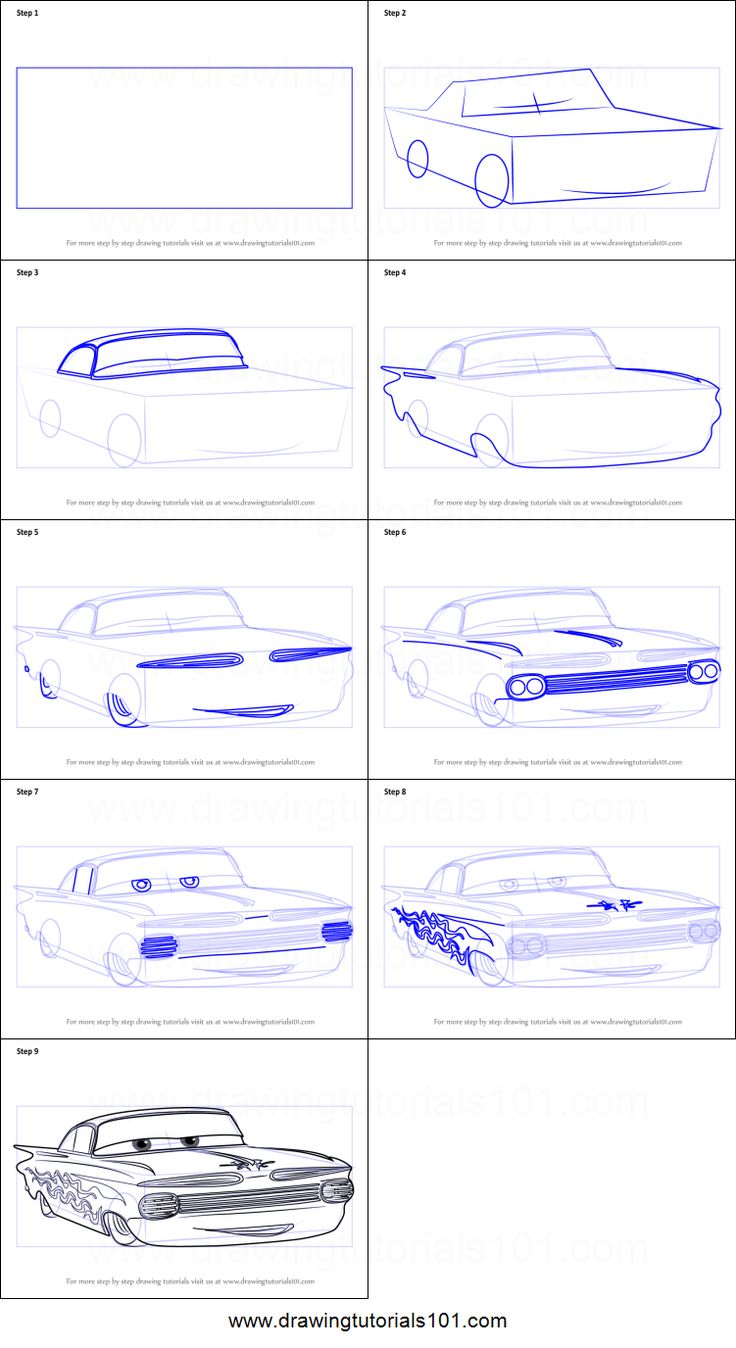 how to draw classic cars step by step