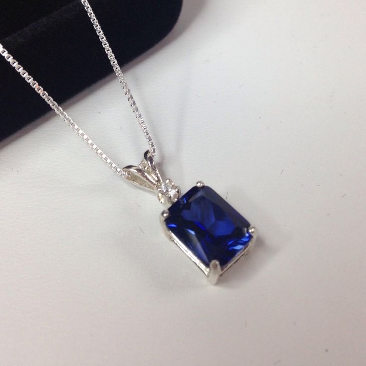 Sapphire Pendant Necklace, Necklace Emerald, Sapphire Necklace Pendants, Chain For Men, Fine Art Jewelry, Pendant With Chain, Sapphire Pendant, Solitaire Pendant, White Sapphire