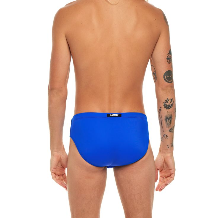 This SWIM BRIEF is made with Recycled Nylon. A sustainable techno-fabric with shape retention and UV protection. Designed to lift and accentuate the glutes. Three layers of lining for optimal frontal coverage. Custom drawstring with SAMMY logo tips. Wear this SWIM BRIEF to the sand bar, or the beach bar. Logo Tips, Beach Bar, Swim Brief, Beach Bars, Three Layer, Swim Bottoms, The Sand, Swim Shorts, Sleek Design