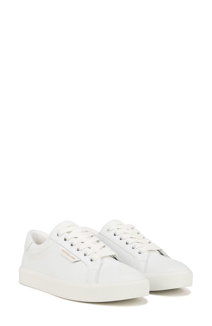 Clean-lined and crisp, this sneaker is a forever-chic style that's as luxe as it is low-key. Removable insole Leather or synthetic upper/synthetic lining and sole Imported Classic Low-top Platform Sneakers With Embossed Logo, Classic Platform Sneakers With Embossed Logo And Lace-up, White Sole Synthetic Sneakers With Embossed Logo, Synthetic Sneakers With White Sole And Embossed Logo, Synthetic Sneakers With Embossed Logo And White Sole, Casual Low-top Platform Sneakers With Embossed Logo, Trendy Low-top Sneakers With Embossed Logo, Classic Platform Sneakers With Contrast Sole, Classic High-top Synthetic Platform Sneakers