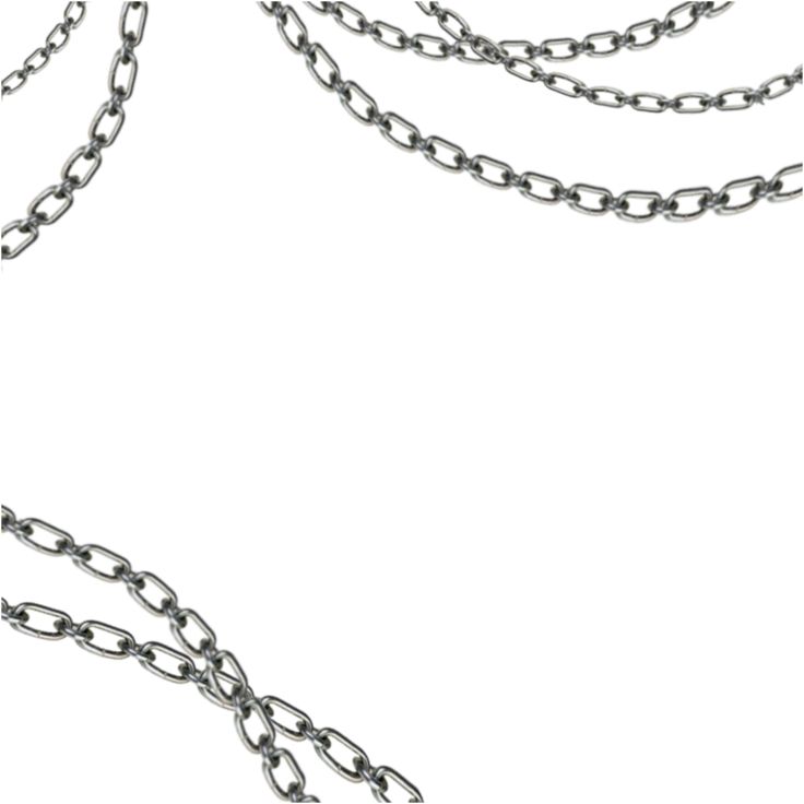 a close up of a chain on a white background