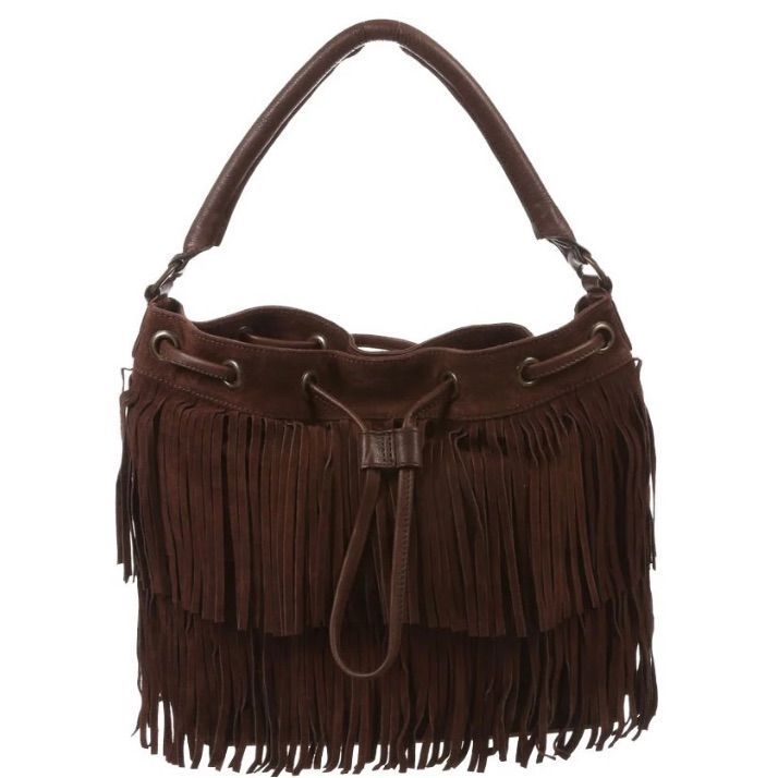 Genuine Chocolate Brown Suede Shoulder Bag With Fringe. Nwt. 13” W X 12”H X 5-1/2” D Elegant Brown Bag With Fringe, Chic Brown Fringe Hobo Bag, Fringe Bucket Bag For Shopping, Brown Fringe Pouch Bag, Elegant Fringe Bags For Daily Use, Chic Pouch Bag With Fringe Details, Chic Fringe Pouch Bag, Chic Fringed Pouch Bag, Elegant Fringed Tote Bag