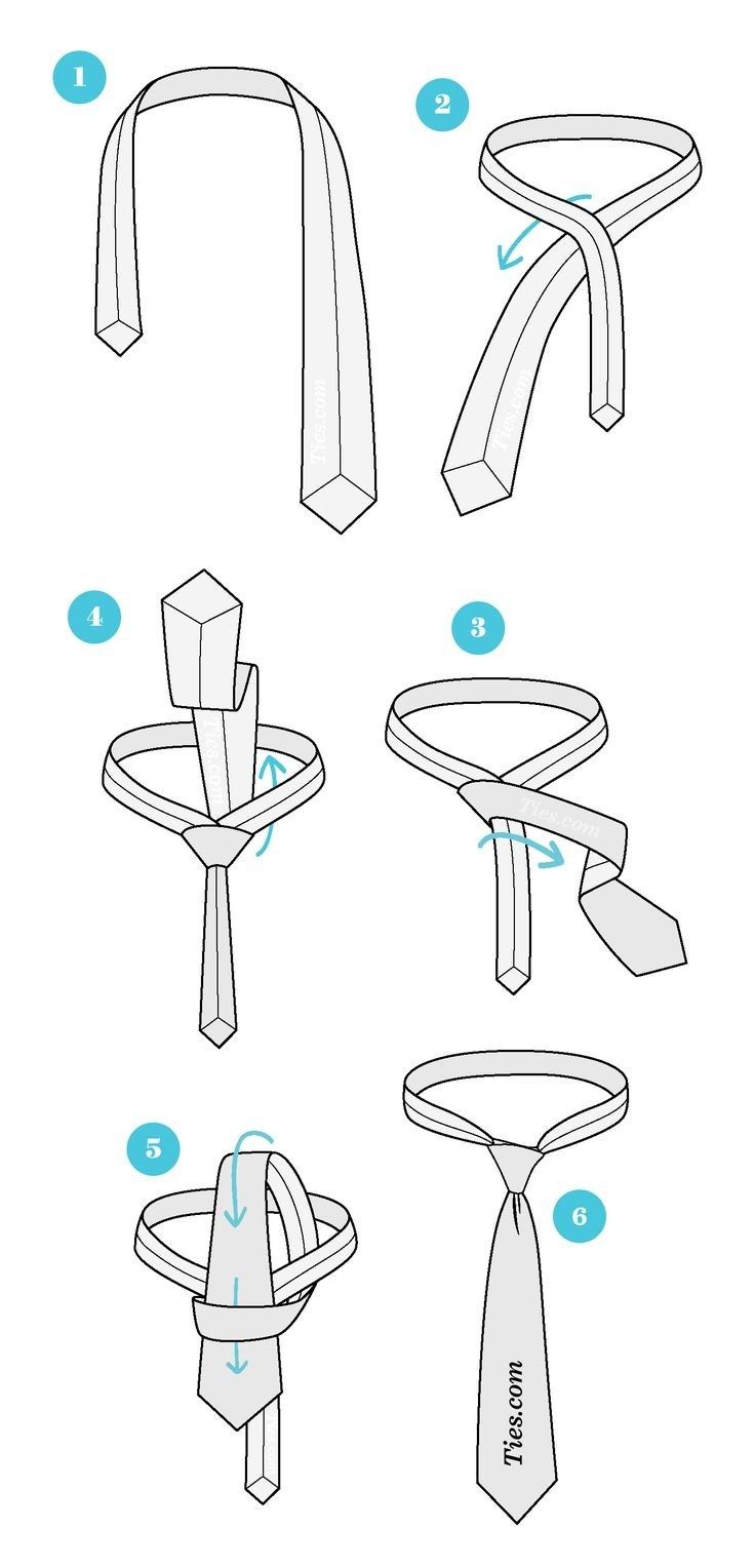 instructions for how to tie a necktie