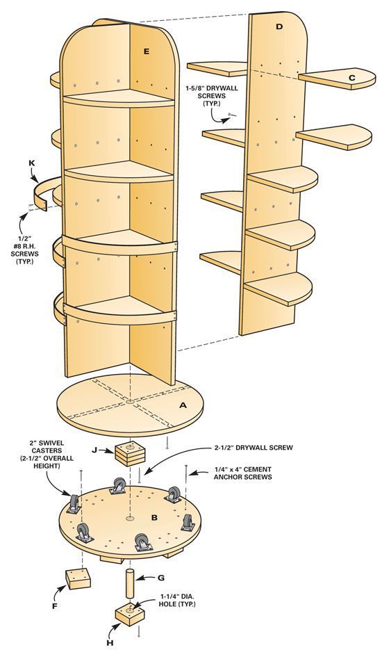 a diagram showing the parts for a bookcase