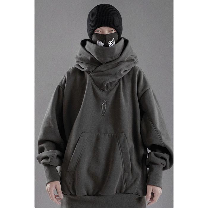 Yadoma" Hoodie - TECHWEAR STORM™ Hoodie Techwear, Techwear Hoodie, Turtleneck Hoodie, Hiphop Streetwear, Japan Streetwear, Layered Hoodie, Baggy Style, Unique Hoodies, Hoodie Fits