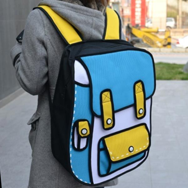 2D Cartoon Backpack Cartoon Backpack, Cartoon Bag, Korean Design, Cute Backpacks, 3d Cartoon, Oui Oui, Cute Bags, Kawaii Fashion, Fun Bags