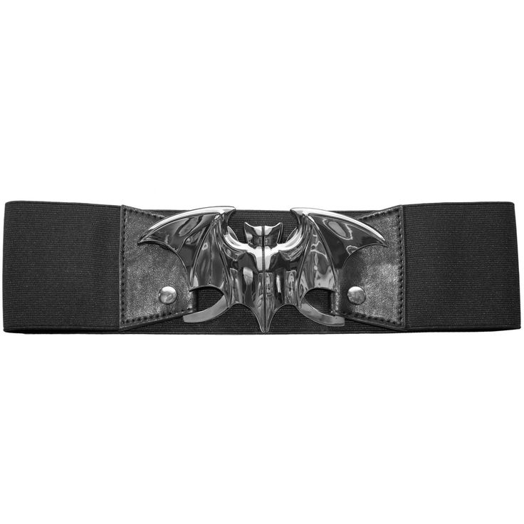 Kreepsville 666 Bat Buckle Elastic Waist Belt Bat Belt, Glamour Ghoul, Goth Belt, Black Waist Belt, Kreepsville 666, Leg Harness, Branded Belts, Black Bat, Braided Belt