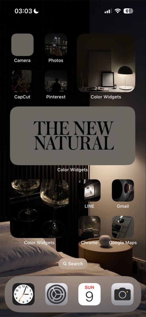 the new natural app is displayed on an iphone's screen, with various images and text