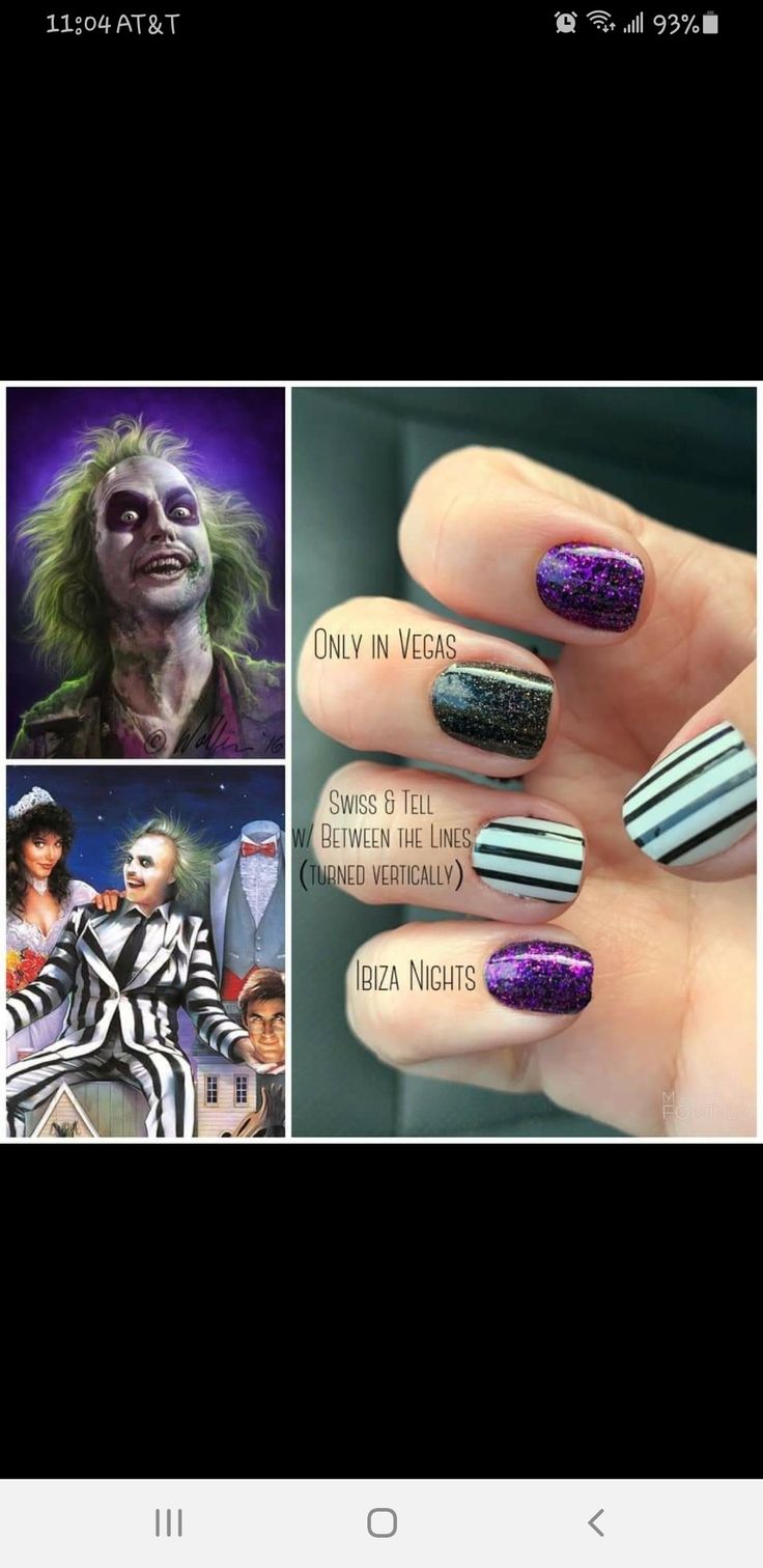 Color Street Nails Halloween Combos, Halloween Mixed Mani Color Street, Halloween Colorstreet Nails, Colorstreet Halloween Mixed Mani, Colorstreet Halloween Combos, Halloween Color Street Combos, Color Street Halloween Combos, Color Street Halloween, Nail Color Combinations