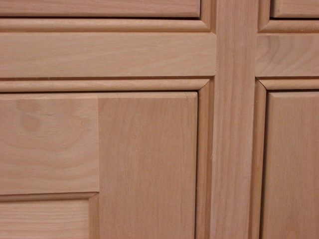 a close up view of some wood grained cabinets