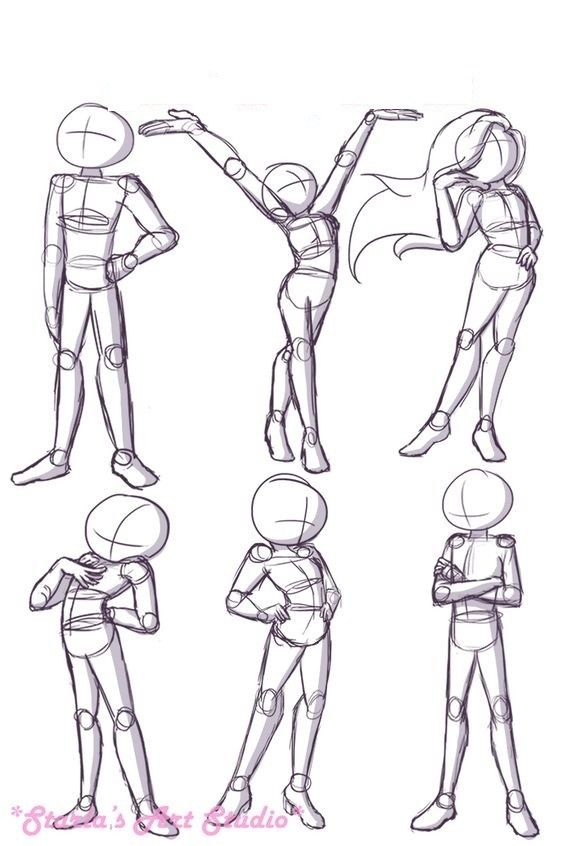 drawing poses for the human figure is easy to draw, and can be used in many ways