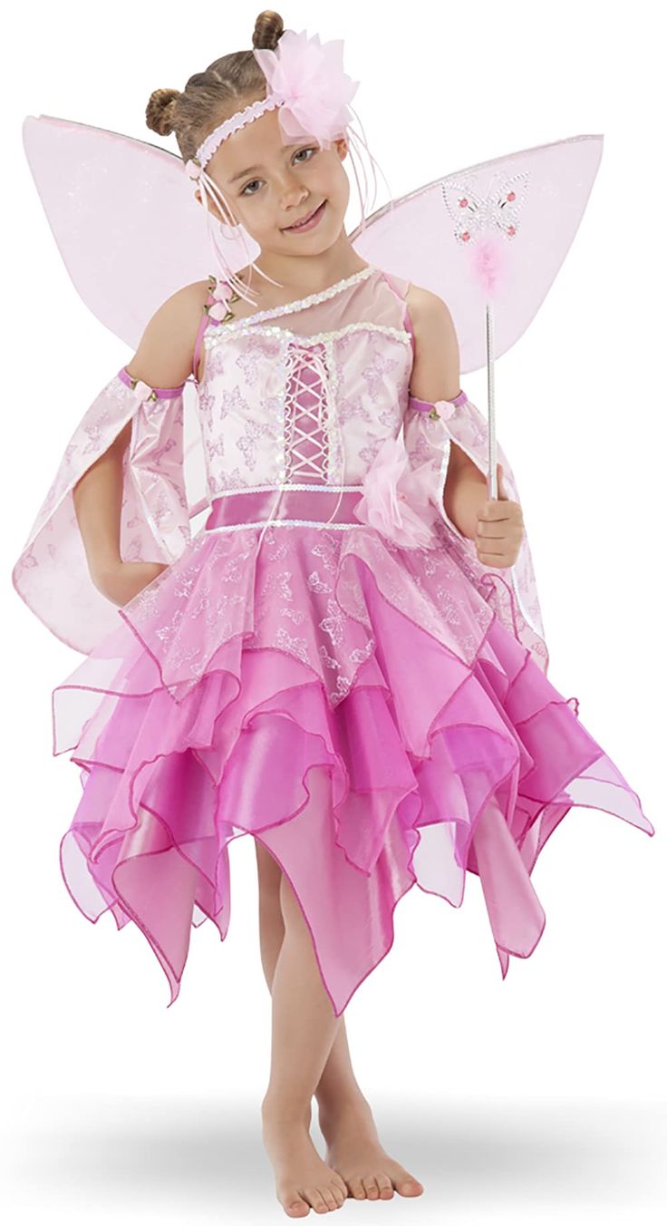 PRICES MAY VARY. Nylon,Polyester Machine Wash A celebration of pink taking flight: Pink Fairy dress with attached sleeves, rosettes and multi-layer ruffled skirt Decorative, comfortable headband Pink fairy wings with ruffled edges and silver trim (flight instructions not included with fairy wings) Plastic silver butterfly wand with pink marabou trim, and plastic jewels Available in child sizes 3/4, 5/6 A celebration of pink taking flight: Pink Fairy dress with attached sleeves, rosettes and mult Whimsical Princess Dress With Ruffles For Dress-up, Pink Fairycore Dress With Ruffles, Fairy Kei Party Dress With Ruffles, Fairytale Fairy Dress With Ruffles For Dress-up, Fairy Kei Ruffle Dress For Party, Fairy Kei Ruffled Dress For Parties, Fairy Kei Ruffled Dress For Fancy Occasions, Pink Fairy Kei Dress For Summer, Pink Fairy Kei Dress For Costume Party