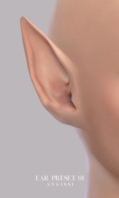 an image of a woman's head with the word ear preset on it