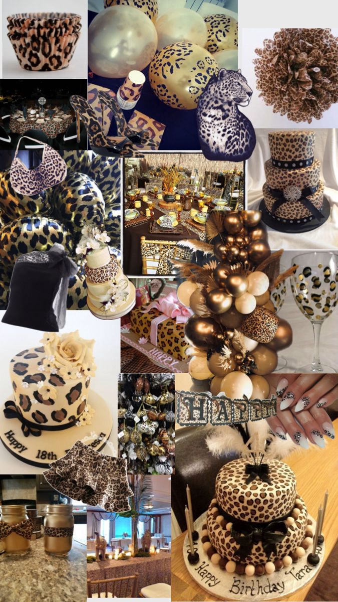 a collage of different cakes and decorations