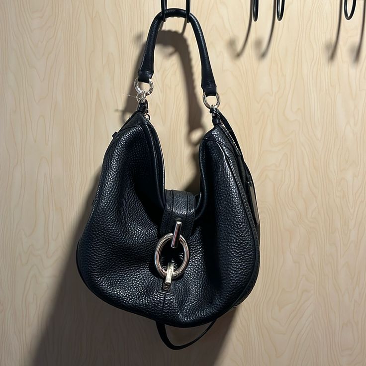 Black Leather Bag Crossbody Option Has Broke But Can Send So It Can Be Repaired Buckle Hook Classic Black Hobo Bag With Metal Hardware, Black Crossbody Hobo Bag With Palladium Hardware, Elegant Formal Hobo Bag With Metal Hardware, Elegant Black Hobo Bag For Business, Black Hobo Bag With Palladium Hardware For Business, Chic Black Hobo Bag With Silver-tone Hardware, Formal Crossbody Hobo Bag With Silver-tone Hardware, Black Hobo Bag With Metal Hardware For Evening, Elegant Top Handle Hobo Bag With Silver-tone Hardware