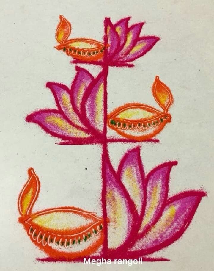 this is a drawing of a flower with leaves and petals on it's side