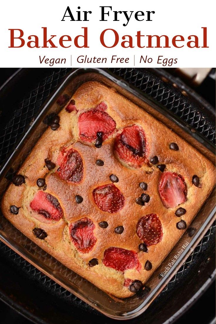 Air Fryer Baked Oats (without eggs) Airfryer Baked Oatmeal, Air Fryer Baked Oats Recipes, Baked Oats In Airfryer, Air Fryer Oatmeal Recipes, Baked Oatmeal Without Eggs, Airfryer Breakfast Recipes Healthy, Baked Oats Without Egg, Airfryer Baked Oats, Air Fryer Oats Recipes