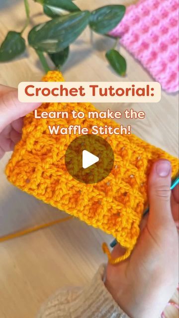 the video shows how to make crochet