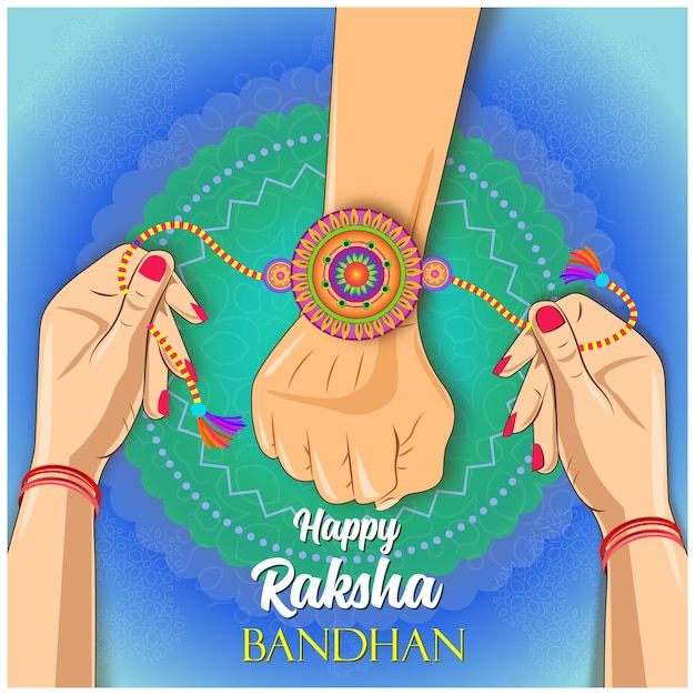 two hands holding each other with the words happy radisha bandhan on it