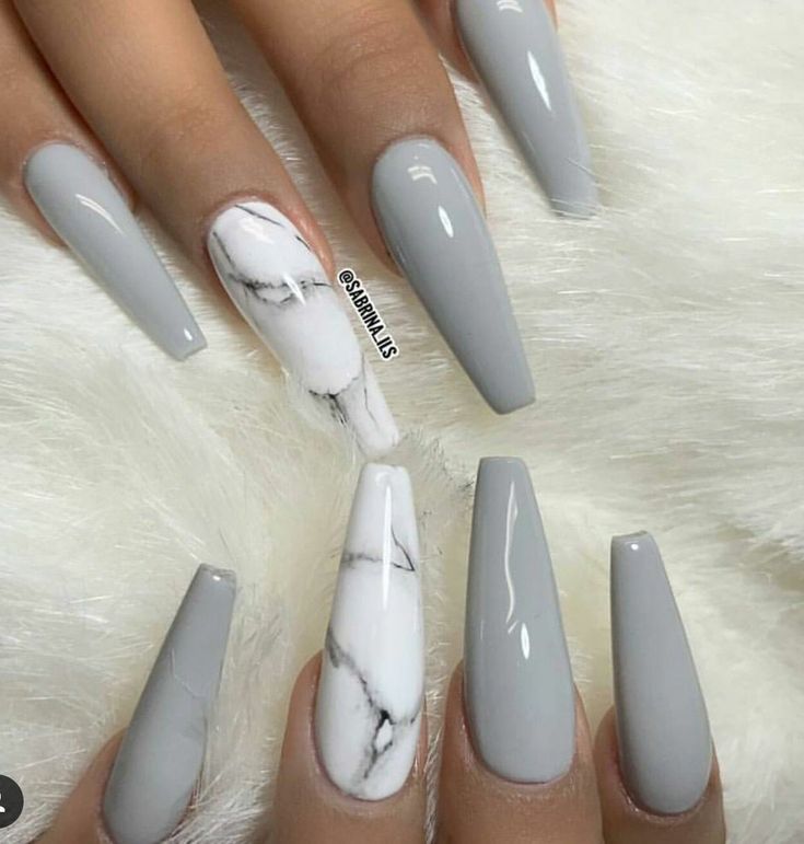 Grey Nails. Ballerina Nails. Marble Nails. Acrylic Nails. Fall Nails. Marble Acrylic Nails, Grey Nail, Grey Nail Designs, Sculpted Nails, Marble Nail Art, Long Acrylic Nails Coffin, Ballerina Nails, Acrylic Nails Coffin Short, Summer Acrylic Nails