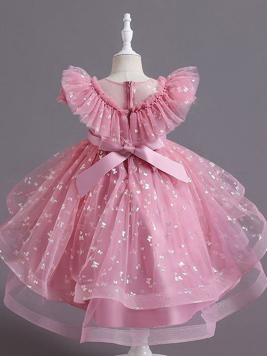 Your little princess will be the center of attention with our ruffle tulle party dress straight out of a fantasy! The flouncy tulle hem makes a statement no matter where she goes, and that full skirt is just the thing to twirl and dance in all day! Kids Fashion Dress Princesses, Sparkle Butterfly, Tulle Formal Dress, High Low Evening Dresses, Piano Performance, Birthday Princess Dress, Toddler Princess Dress, Child Dress