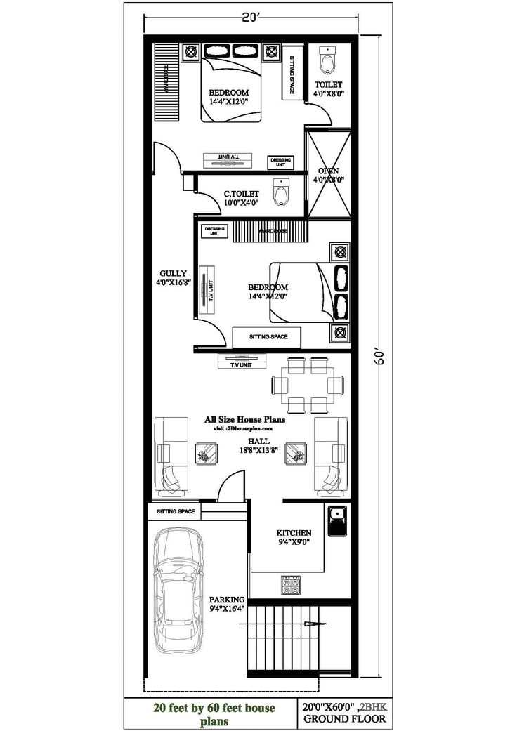 the floor plan for a small house