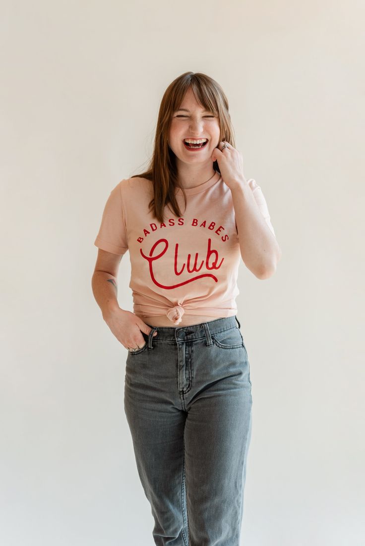 Badass Babes Club | Unisex - Polished Prints Childhood Photography, Gifts Clothes, Feminist Tees, Sassy Tee, Shirts Graphic, Baby Style, Trendy Graphic Tees, Gifts Baby, Photography Family