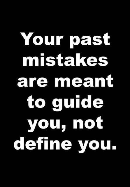 a black and white quote with the words your past makes are meant to guide you, not