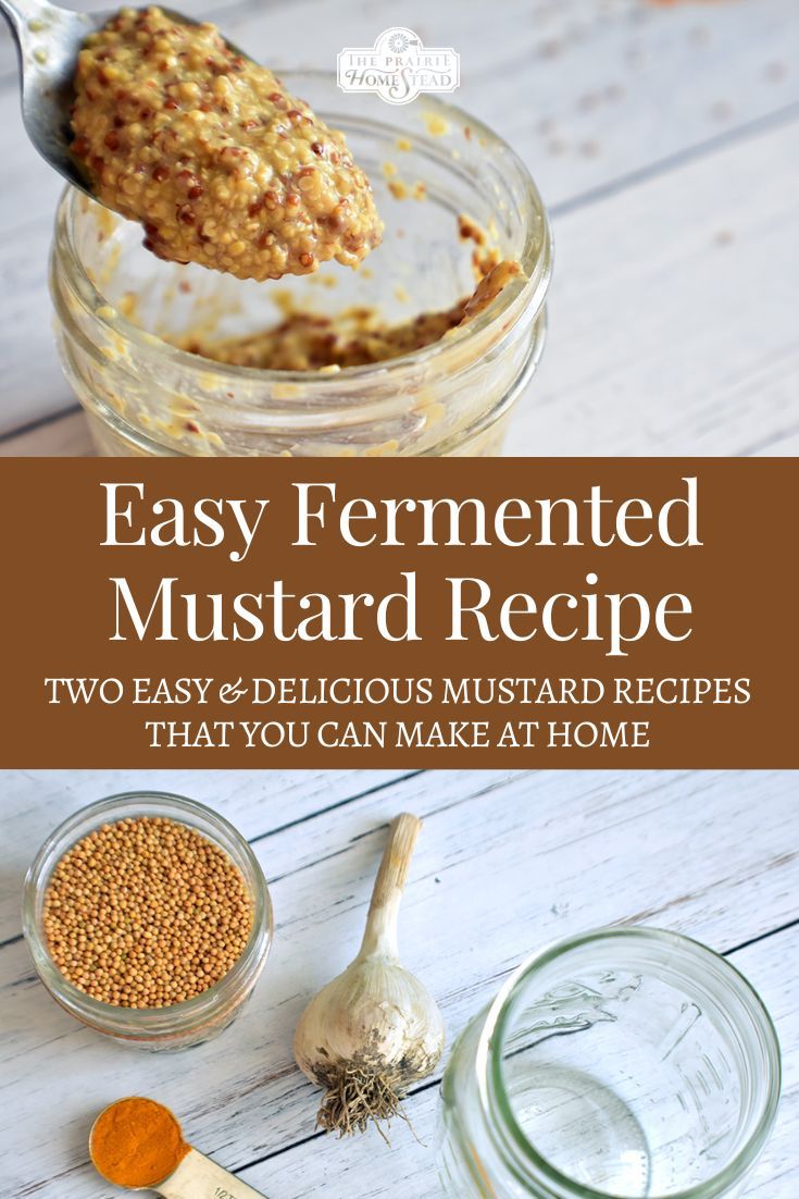 an easy fermented mustard recipe in a mason jar