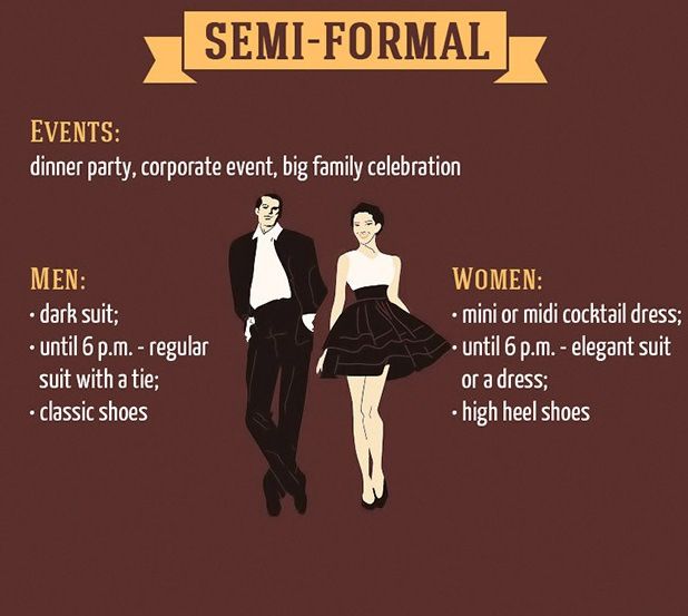 SEMI-FORMAL EVENTS Semi Formal Dress Code, Semi Formal Outfits For Women, Dress Code Guide, Semi Formal Cocktail Dress, Cocktail Dress Code, Basic Dress Pattern, Formal Wedding Attire, How To Dress For A Wedding, Well Mannered