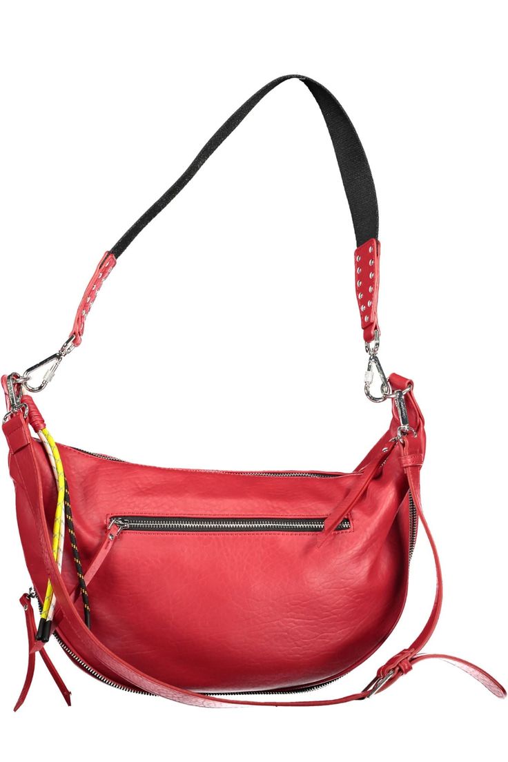 Experience the vibrant fusion of functionality and fashion with Desigual’s exquisite expandable handbag. Crafted with meticulous attention to detail, this red polyethylene bag is a testament to bold style and practicality. With options to carry it by the removable handle or sling it over your shoulder with the adjustable and removable strap, you choose how to express your look. A handy external pocket offers quick access while inside, secure your essentials in the internal pocket or designated p Versatile Red Bags For On-the-go, Tote Shoulder Bag With Detachable Strap, Versatile Red Satchel In Tote Shape, Versatile Red Tote Satchel, Versatile Red Bag With Double Handle, Versatile Red Bags With Double Handle, Modern Red Bag With Removable Pouch, Modern Red Crossbody Bag, Modern Red Handheld Shoulder Bag