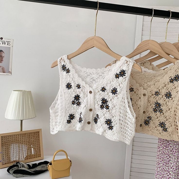 Knitted tops for women colorblock sexy crop tops off shoulder embroidered camis for woman sleeveless patchwork tanke top omighty voguable Lace Patchwork Tops For Summer, Non-stretch Tank Top For Vacation, Trendy Summer Patchwork Crop Top, Casual White Tops With Lace Patchwork, Casual White Top With Lace Patchwork, Sleeveless Patchwork Tops For Beach, Casual White Lace Patchwork Top, Sleeveless Patchwork Beach Tops, Sleeveless Crop Top With Floral Embroidery For Beach