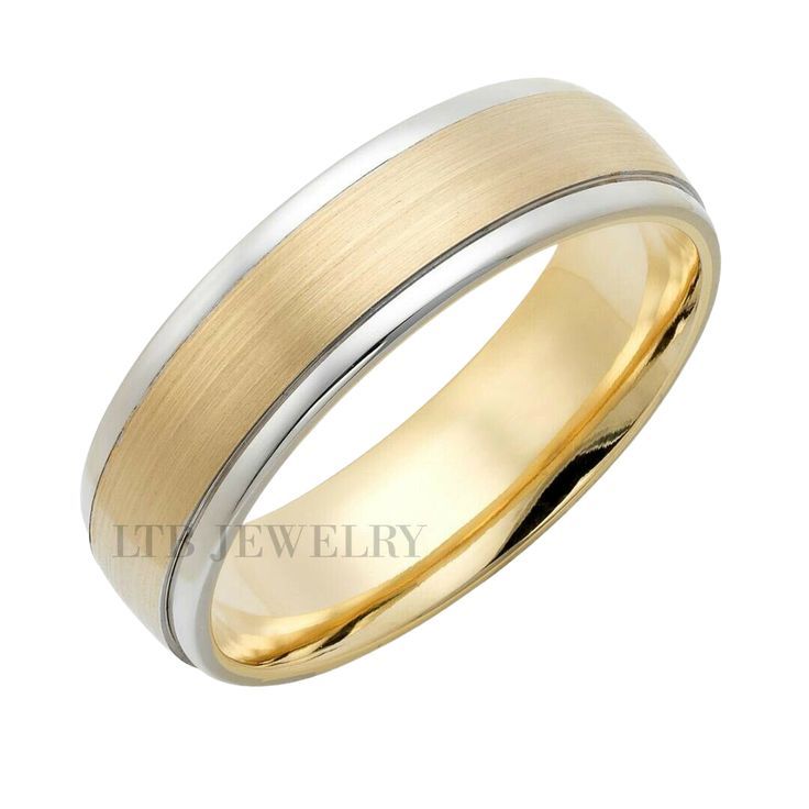 two tone gold and silver wedding band