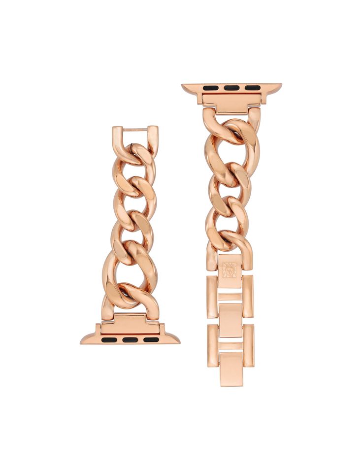 Chain Link Bracelet Band for Apple Watch® Gold-Tone | Anne Klein Apple Watch Bands Women, Rose Gold Apple Watch, Gold Apple Watch, Apple Watch Accessories, Detailed Jewelry, Adjustable Jewelry, Jewelry Clasps, Watch Chain, Metal Chain Link