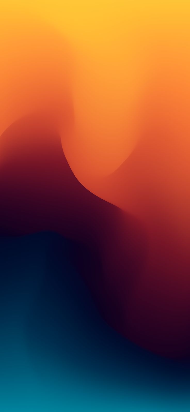 an orange and blue background with some blurry shapes