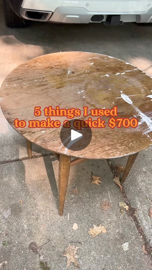 a wooden table with the words 5 things i used to make a trick $ 700