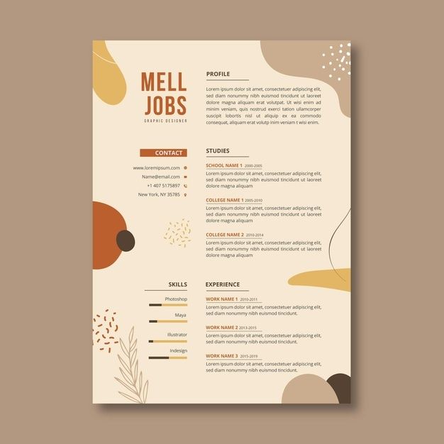 a modern resume template with an abstract pattern on the front and back cover, it is ready