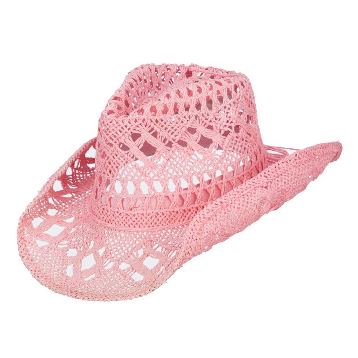 Solid Color Straw Cowboy HatMade of 100 % Paper Straw.One size fits most with Elastic Sweat Band inside(up to XL).Brim measures 3.5 inches wide, rolled up side brim.Crown measures 5 inches deep with ribbon string band.Lightweight, thick and cool material.Imported.Available in diverse colors and styles. Bring out our Solid Color Straw Cowboy Hat for your next summer outing! Our paper straw cowboy hat completes your cowboy outlook for costume events or other summer adventures. This vented straw co Cowboy Ranch, Outback Hat, Macrame Lace, Cowboy Wedding, Straw Cowboy Hat, Sweat Band, Western Hat, Cowboy Style, Western Hats