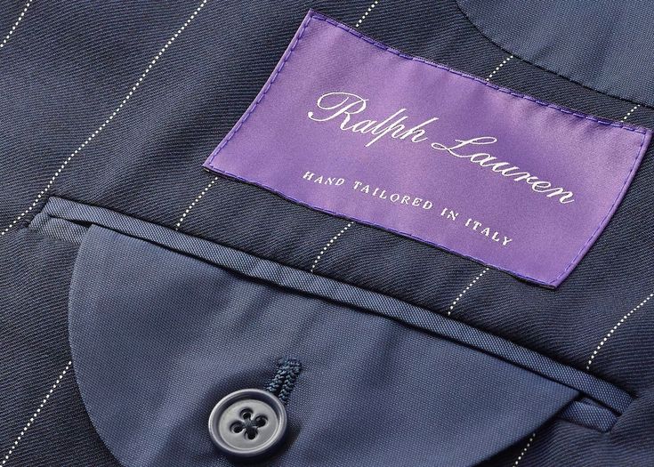 Purple Label Design, Ralph Lauren Purple Label Women, Ralph Lauren Label, Purple Ralph Lauren, Ralph Lauren Aesthetic, Clothing Labels Design, The Rake, Labels Design, Shirt Label