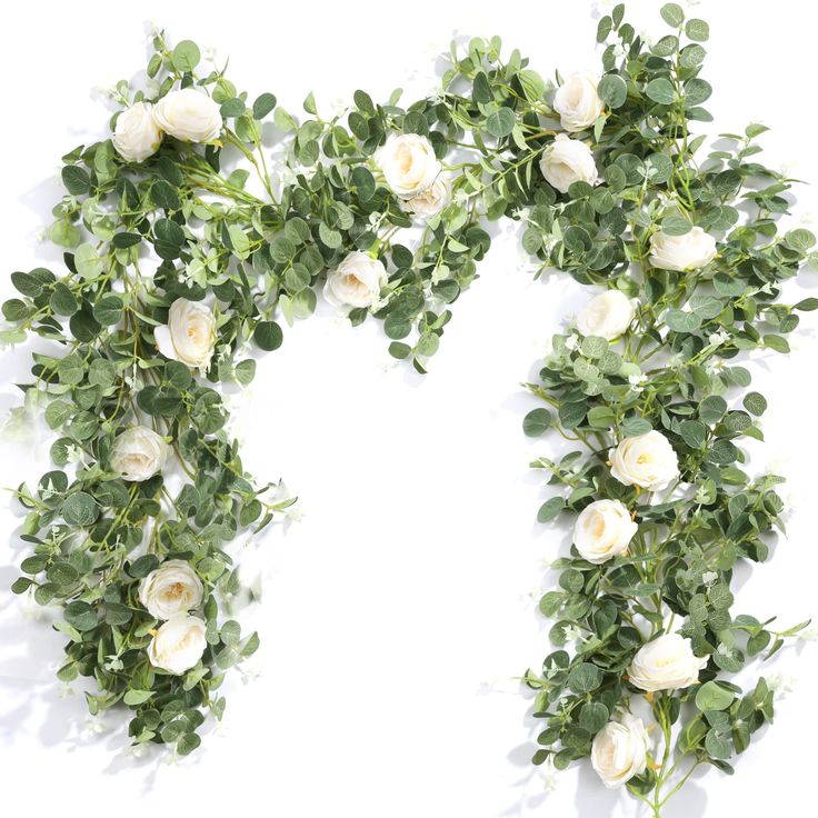 PRICES MAY VARY. 【Package】: 4 pcs camellia eucalyptus garland. 【Size】: The total length of each vine is about 6.5ft, and each vine has 8 flower heads. Flower diameter: 3inch. 【Material】: The leaves and flowers are made of high quallity fabric, stems are made of plastic and wire, very realistic and easy care. 【Easy to Use】: The garland is flexible enough to bend and the wire at the end can be secured where you want to decorate. 【Wide Application】: Eucalyptus garland decoration are deal for any we Garland For Wedding, Arch Table, Eucalyptus Flower, Artificial Eucalyptus Garland, Outdoor Backdrops, Champagne Flowers, Artificial Eucalyptus, Wedding Party Table, Eucalyptus Garland