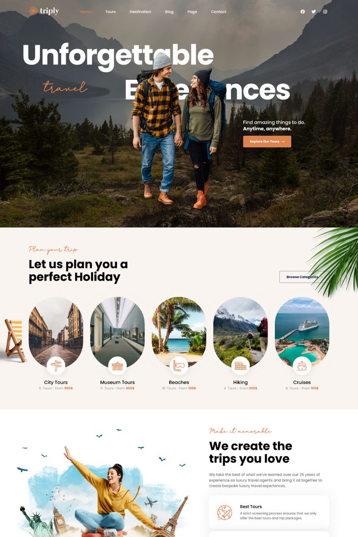 the landing page for an eco - friendly travel website