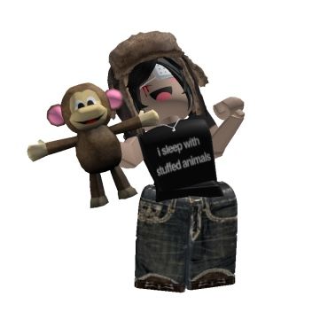 an animated woman holding a stuffed animal monkey