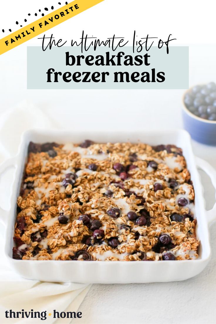 the ultimate list of breakfast freeze meals that are healthy and easy to make with only three ingredients