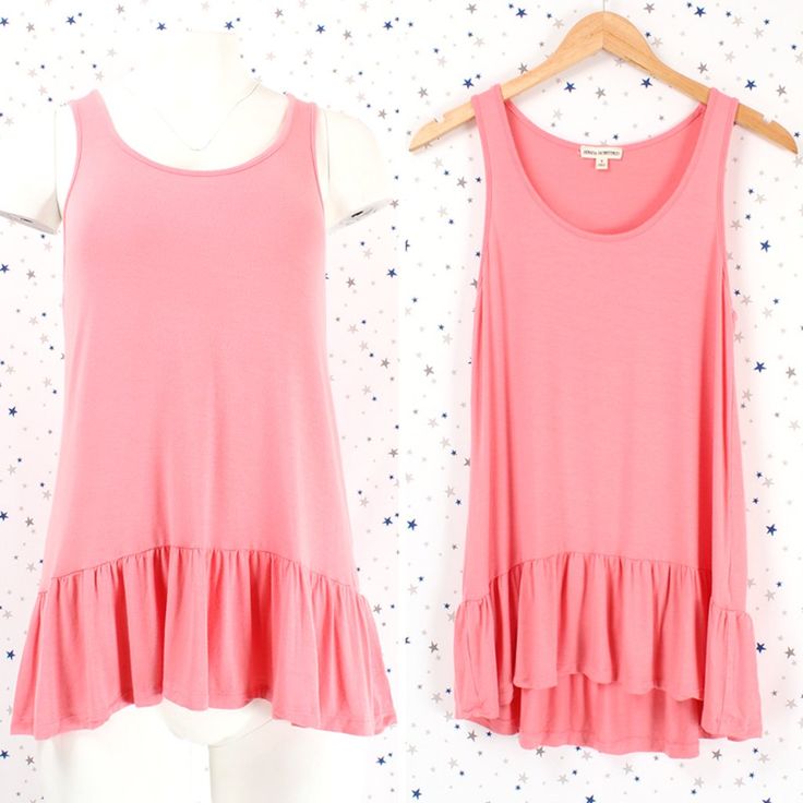 Color: Rose Pink Nwot Boutique Item 95% Rayon 5% Spandex Casual Solid Knit Tank Top Ruffle, Peplum Detail Hem Scoop Neck Soft & Stretchy Spring, Summer Approximate Measurements (Flat Lay): Bust: M-17 / L-18 Length: 29-30 * Color May Vary Due To Screen Display Setting. * Same Or Next Business Day Shipping #1211-511 Feminine Summer Tank Top With Ruffle Hem, Pink Sleeveless Top With Ruffles, Sleeveless Pink Ruffle Top, Pink Ruffled Cami Tank Top, Summer Ruffles Tank Top, Summer Sleeveless Tank Top With Ruffle Hem, Sleeveless Summer Top With Ruffle Hem, Sleeveless Ruffle Hem Top For Summer, Sleeveless Stretch Top With Ruffle Hem