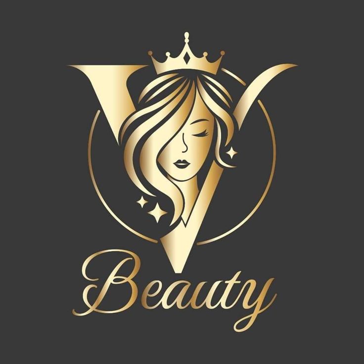 a woman's face with a crown on her head and the word beauty written in gold