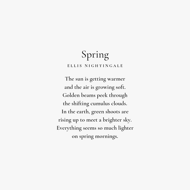 an article about spring written in black and white with the words'spring'on it