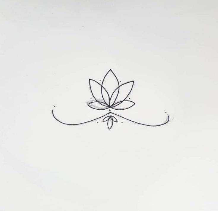 a line drawing of a lotus flower on a white background