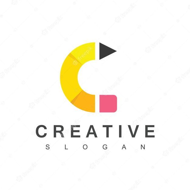 creative logo design with the letter c