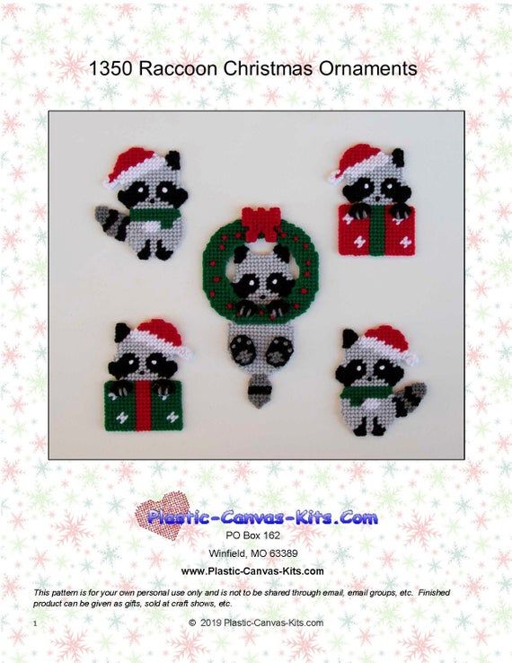 an image of christmas ornament kits with pandas and presents on them for the holiday season